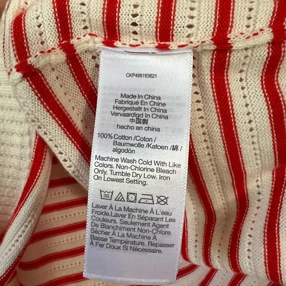 Madewell Cream and Red Striped Knit Top - Picture 5 of 8